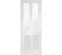 Internal White Primed Glazed Victorian 4-Panel Shaker Door with Clear Glass - 1981 x 838 x 35mm - Victoria - XL Joinery