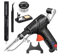 Internally Heated Industrial Laser Welding Tools, Industrial Laser Soldering Iron, Welding Gun for Metal, Multi-Function Soldering Iron Soldering Gun Set, Handheld Laser Welder (Internal Heat-Black)