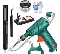 Internally Heated Industrial Laser Welding Tools, Multi-Function Soldering Iron Soldering Gun Kit,Hand Held Welder,60w Automatic Solder Iron Soldering Tools (Green, External Heat)