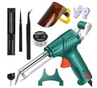 Internally Heated Industrial Laser Welding Tools, Multi-Function Soldering Iron Soldering Gun Set, Automatic Corded Solder Iron Internal Heat Electric Welding Tool, for Home DIY (Green)