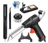 Internally Heated Industrial Laser Welding Tools, Multi-Function Welding Iron Soldering Gun Set, Hand Held Laser Welder Machine, Automatic Welding Machine Corded Solder Machines(Black,External Heat)