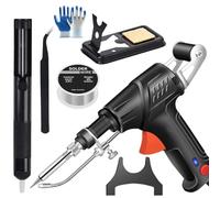 Internally Heated Industrial Laser Welding Tools, Multi-Function Welding Iron Soldering Gun Set, Hand Held Laser Welder Machine, Automatic Welding Machine Corded Solder Machines(Black,Internal Heat)