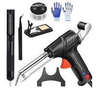 Internally Heated Industrial Welding Tools, Multi-Function Soldering Iron Soldering Gun Set, Automatic Corded Solder Iron Internal Heat Electric Welding Tool (Black- External Heat)