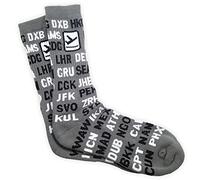 International Airport Codes, Aviation-Themed Premium Crew Socks 1-Pair