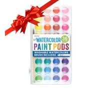 International Arrivals "Lil Paint Pods Watercolors with Brush (Pack of 36)