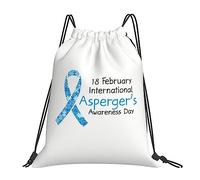 International Asperger'S Day Women Men Gym Sack Foldable Drawstring Backpack Large Drawstring Bag For Beach Holidays Hiking