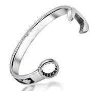 INTERNATIONAL BRANDS EXCESS STOCK TRADING U.K. I BEST U.K Mens Bracelets, Silver Cuff Bangle, Vintage Motorcyclist Gift for Men (Spanner Plus)