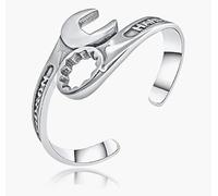 INTERNATIONAL BRANDS EXCESS STOCK TRADING U.K. I BEST U.K Mens Bracelets, Silver Cuff Bangle, Vintage Motorcyclist Gift for Men (Spanner Combination)