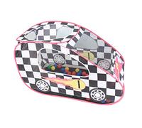 International Buying Services Pop up Racing Car Playtent + 100 Brightly Coloured Play Balls - pop up tent - Chequered Flag Race design pop up playtent - Kids play tents