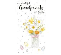 International Cards & Gifts Ltd Easter Card for Grandparents, Spring Flowers & Easter Eggs Design, Quality Card Stock with Envelope