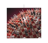 International Chess Printed Kitchen Drain mat countertop Absorbent mat Suitable for Various countertops