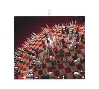 International Chess Printed Kitchen Drain mat countertop Absorbent mat Suitable for Various countertops