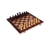 International Chess Set with 3 in 1 Travel Board Game - Includes Chess, Backgammon, and Pieces for Classic Strategy Fun