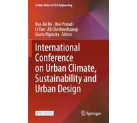 International Conference on Urban Climate, Sustainability and Urban Design (Lecture Notes in Civil Engineering, 559)