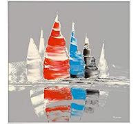 International Graphics - Framed art print - Guy, Fontdeville - ''Régate I''- 71 x 71 cm - Frame Color: White - Series ATHOS