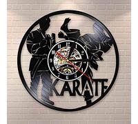 International Karate Vinyl Record Wall Clock Karate Partice Wall Decor Combat Karate Vintage Clock Gift For Fighting Sport Lover