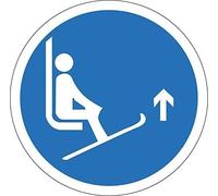 International Lift ski tips up Square/Round Metal Sign 12x12 inch