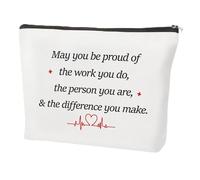 International Nurses Day Gift,Thank You Nurse Paramedic Nursing Medical Student Make-up Cosmetic Toiletry Bag Pouch Handbag Makeupbag Gift Appreciation Christmas Birthday Graduation Retirement Present
