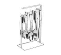 International Silver Piccadilly 24 Piece Stainless Steel Flatware Set with Wire Caddy, Service for 6