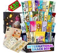International Snack Box, Unique Experience with Universal Exotic Candies and Treats from around the World, Gift-Ready Foreign Foods in Packages Inspired by European, Japanese and Korean Cultures