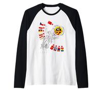 International Space Mission Postage Stamp Raglan Baseball Tee