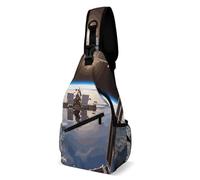 International Space Station Picture Chest Bag Small Cross Body Purses Fashion Full Printed Chest Bag Adjustable Chest Pack