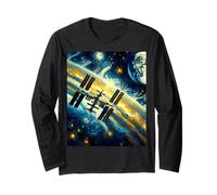 International Space Station, Van Gogh Starry Night Style Long Sleeve T-Shirt