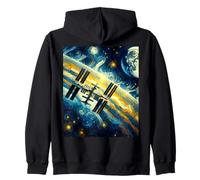 International Space Station, Van Gogh Starry Night Style Zip Hoodie