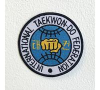 International Taekwon-do Federation Badge Iron Sew on Embroidered Patch