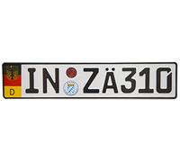 International Tie European German Euro License Plate with Random Numbers (Ingolstadt)