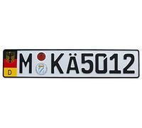 International Tie European German Euro License Plate with Random Numbers (Munich)