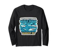 International Whale Shark Day August 30 Retro Ocean Design Long Sleeve T-Shirt