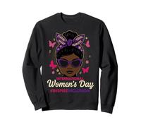 International Women’s Day Bun Style Inspire Inclusion Sweatshirt