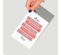 International Women’s Day Postcard Pack - Limited Edition - Empower Her - Thank You Gifts Event Goodie bags gift - Design 1-1 Card