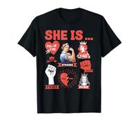 International Women's Day 2025 Hearts She Is Strong, Kind T-Shirt