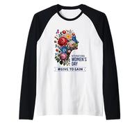International Womens Day 2026 8 March IWD #Give to Gain Raglan Baseball Tee