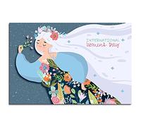 International Women's Day Canvas Prints The 8th Of March Poster Wall Art For Home 1 pieces Decorations Unframed 12"x8"