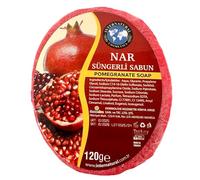 Internatural Handmade Exfoliating Sponge Soap Natural and Renewing Cleaning Experience (Pomegranate)