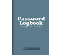 Internet Address and Password Tracker with Retro Pixel Interior, Modern Slate Blue Cover, Large Print Organizer for Seniors and Home Office, 150 Pages