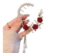Internet Celebrity Taking Photo Ponytail Hair Claw With Rose Shape Shinning Hair Catch For Woman Teens High Ponytail
