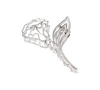 Internet Celebrity Taking Photo Ponytail Hair Claw With Rose Shape Shinning Hair Catch For Woman Teens High Ponytail