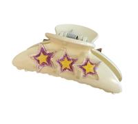 Internet Celebrity Taking Photo Ponytail Hair Claw with Star Shape Shinning Hair Catch for Woman Teens High Ponytail