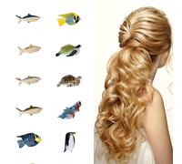 Internet Celebrity Taking Photo Side Braids Hair Claw With Marine Life Shape Hair Catch For Teens Braids Side Braids
