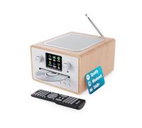 Internet Radio CD Player and DAB+ | Bluetooth, Spotify Connect, Podcasts | FM Radio, Dual Alarm, 90 Presets | Custom EQ Settings | Full Colour LED Display & Remote Control | MAJORITY Homerton (Oak)