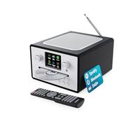 Internet Radio CD Player with DAB+ | Bluetooth, Spotify Connect, Podcasts | FM Radio, Dual Alarm, 90 Presets | Custom EQ Settings | Full Colour LED Display & Remote Control | MAJORITY Homerton (Black)