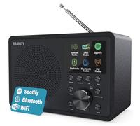 Internet Radio receiver DAB and FM | Bluetooth, Podcast, Octive and Spotify radio | App Control | Multi-Alarm clock radio | 50 presets | DSP Speaker | Bedside DAB radio with Bluetooth | Majority TOURO