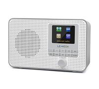 Internet Radio with DAB | Portable DAB+ Bluetooth Radio | Digital Radios Mains and Battery 12hr Play | FM,Podcast Player,Dual Alarm | 60 Presets,Headphone Jack, Colour Display | LEMEGA IR1 Grey