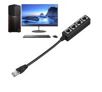 Internet Splitter - 1 to 4 Passive Network Cable Male to Female - High Speed Ethernet LAN Splitter - For TV Laptop Computer Hub Network Socket Home Office Student Dorm Confe