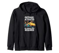 Internet Troll Fake Outrage Culture Keyboard Warrior Satire Zip Hoodie