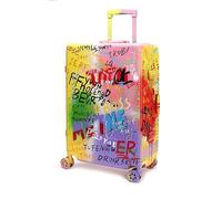 interoknack Graffiti Street Art Luggage - Colorful Hard Shell Rolling Suitcase with TSA Lock, 20 Inch Carry-On Travel Case for Fashion-Forward Travelers